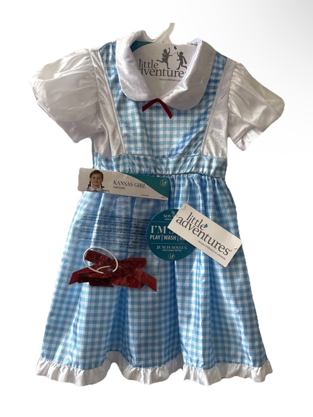 Little Adventures For Dorothy Kansas Girl Costume Small 1-3 Years Toddler
